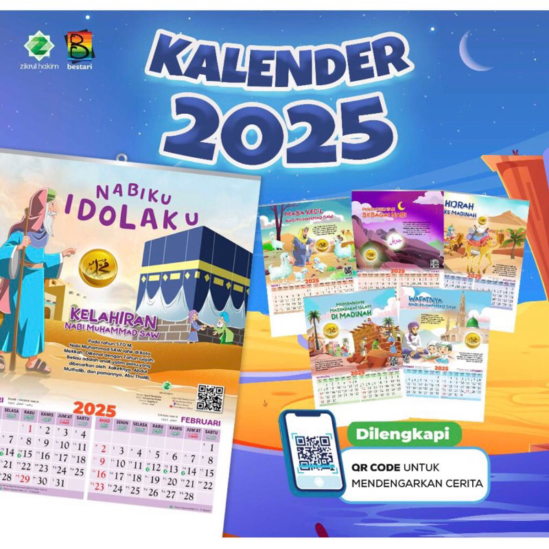 

KALENDER ISLAMI 2025 - NABIKU IDOLAKU - KALENDER EDUKATIF BONUS SCAN BARCODE