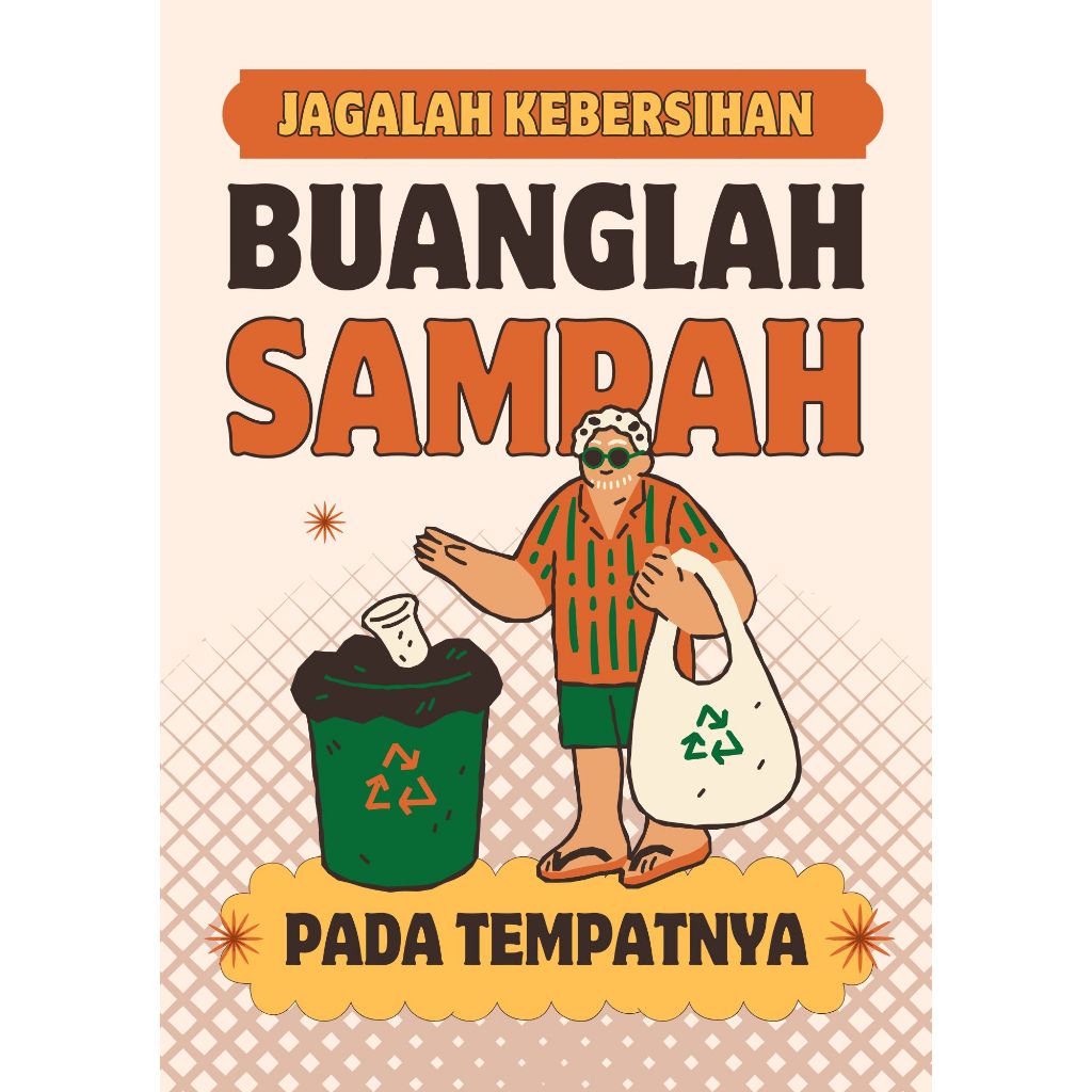 Stiker Dilarang Buang Sampah Sembarangan