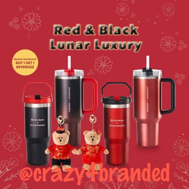 Starbucks × Stanley Red & Black Lunar 2025 Collection (READY INSTANT/SAMEDAY PICK UP)