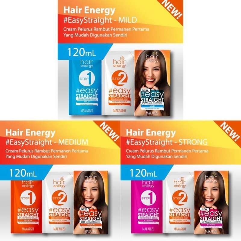 MAKARIZO EASY STRAIGHT 120ml/ CREAM PELURUS RAMBUT MAKARIZO / MAKARIZO
