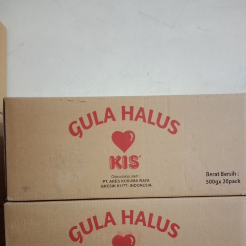 

kis gula halus 500 g x 20 pack / karton