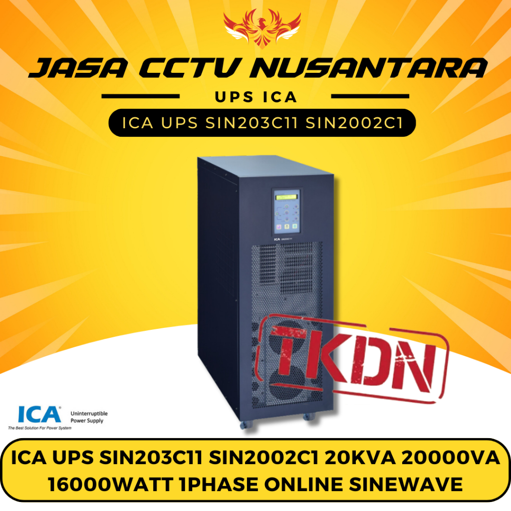 ICA UPS SIN203C11 SIN2002C1 20KVA 20000VA 16000WATT 1PHASE ONLINE SINEWAVE
