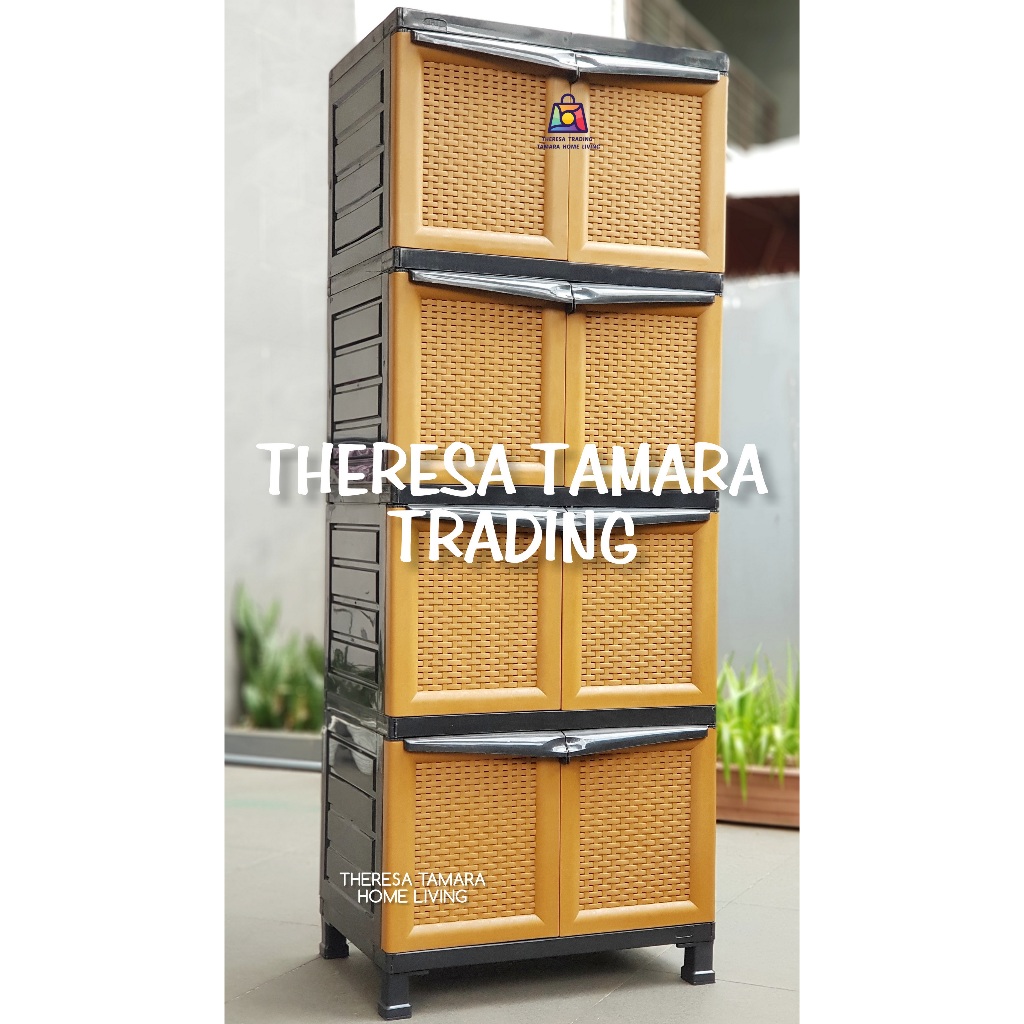 LEMARI PLASTIK NAPOLLY XU 48 SUSUN 4 BESAR JUMBO 8 PINTU BESAR