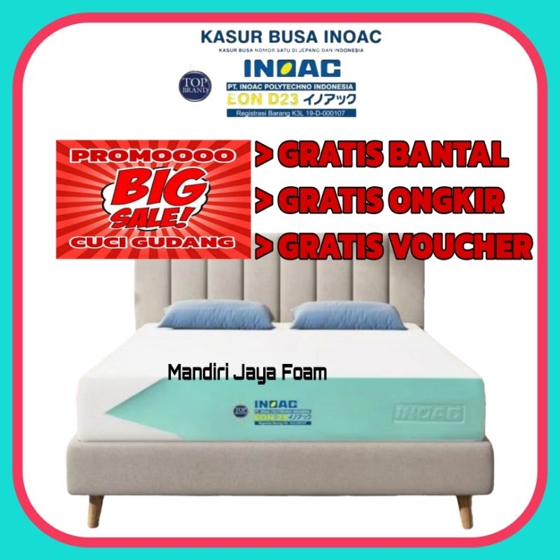 Kasur busa INOAC tebal 30cm,25cm,20cm,15cm,10cm,5cm EON Density 23 original