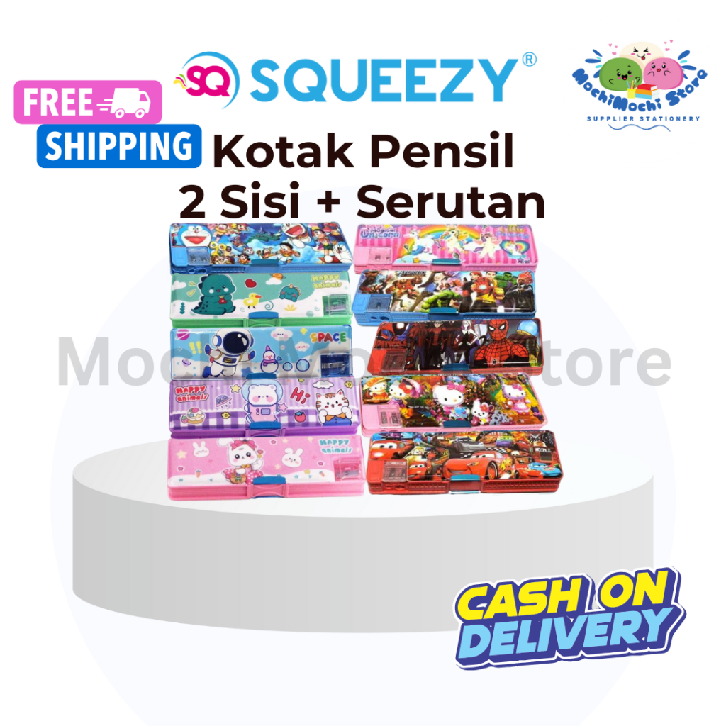 

Kotak Pensil Magnet 2 Sisi + Serutan | Pencil Case Magnet + Sharpener | Tempat Pensil | Kotak Pensil Plus Serutan Karakter Tutup Magnet | CC-7808 | A-2022