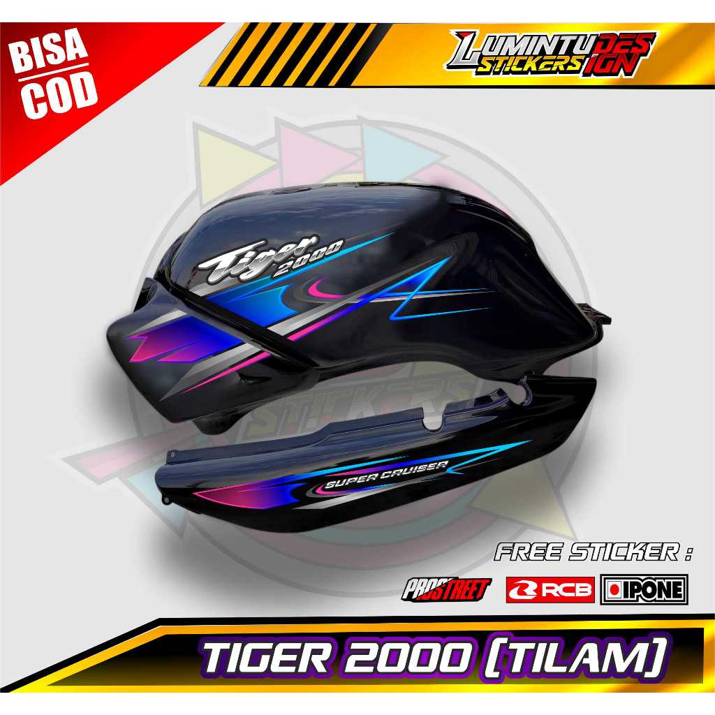 STRIPING VARIASI HONDA TIGER TILAM 2000 / STICKER LIST VARIASI MOTOR HONDA TIGER TILAM 2000