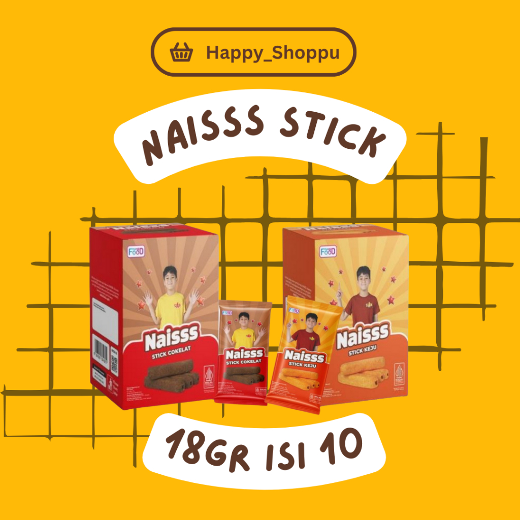 

Naisss Stick Keju dan Coklat 18gr isi 10