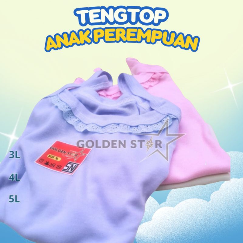 kaos dalam anak perempuan warna/kaos tengtop anak perempuan renda/singlet anak perempuan usia 0 - 12