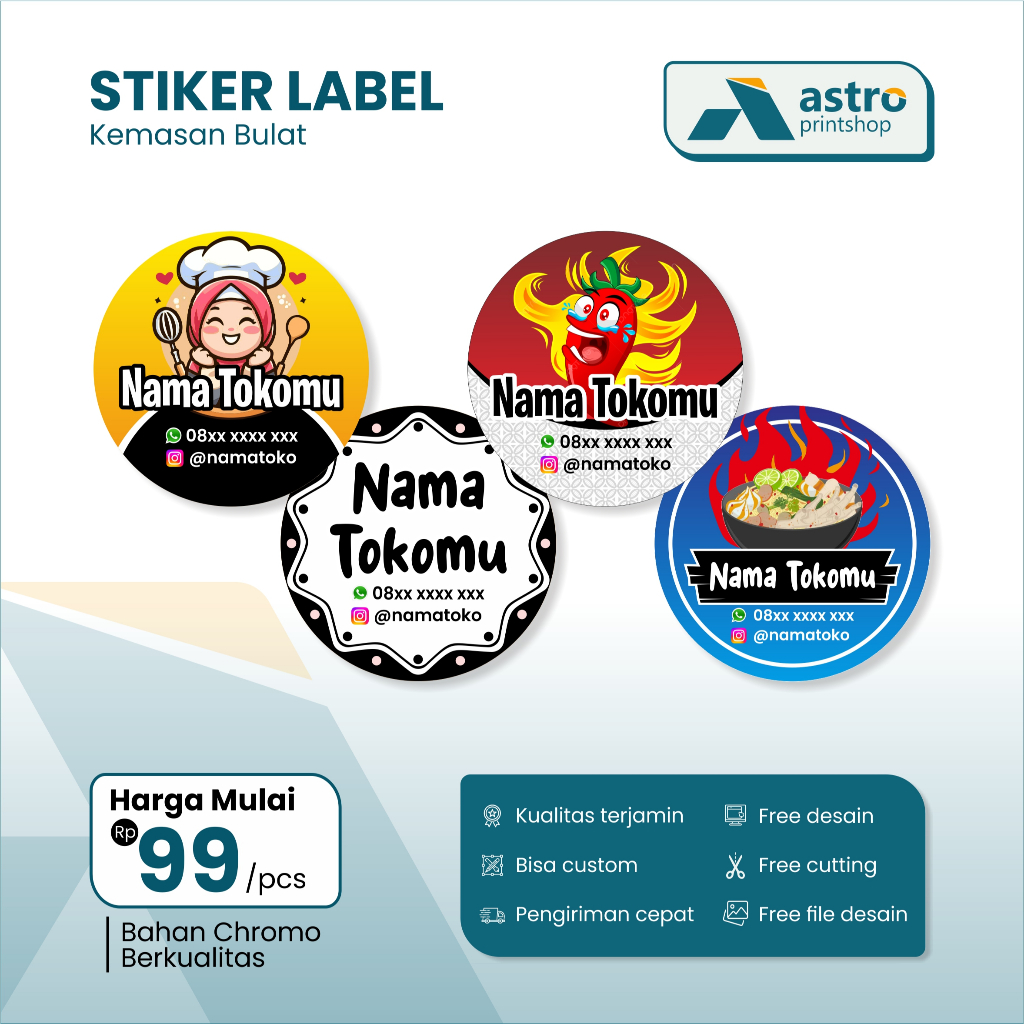 

STIKER LABEL | STIKER CUSTOM | STICKER BULAT | STICKER KEMASAN | STIKER PRODUK | SETIKER MAKANAN | SETIKER MINUMAN | STIKER BUKET | STIKER BOTOL | STIKER CROMO | STICKER A3 | STICKER CUTTING | STIKER KUE