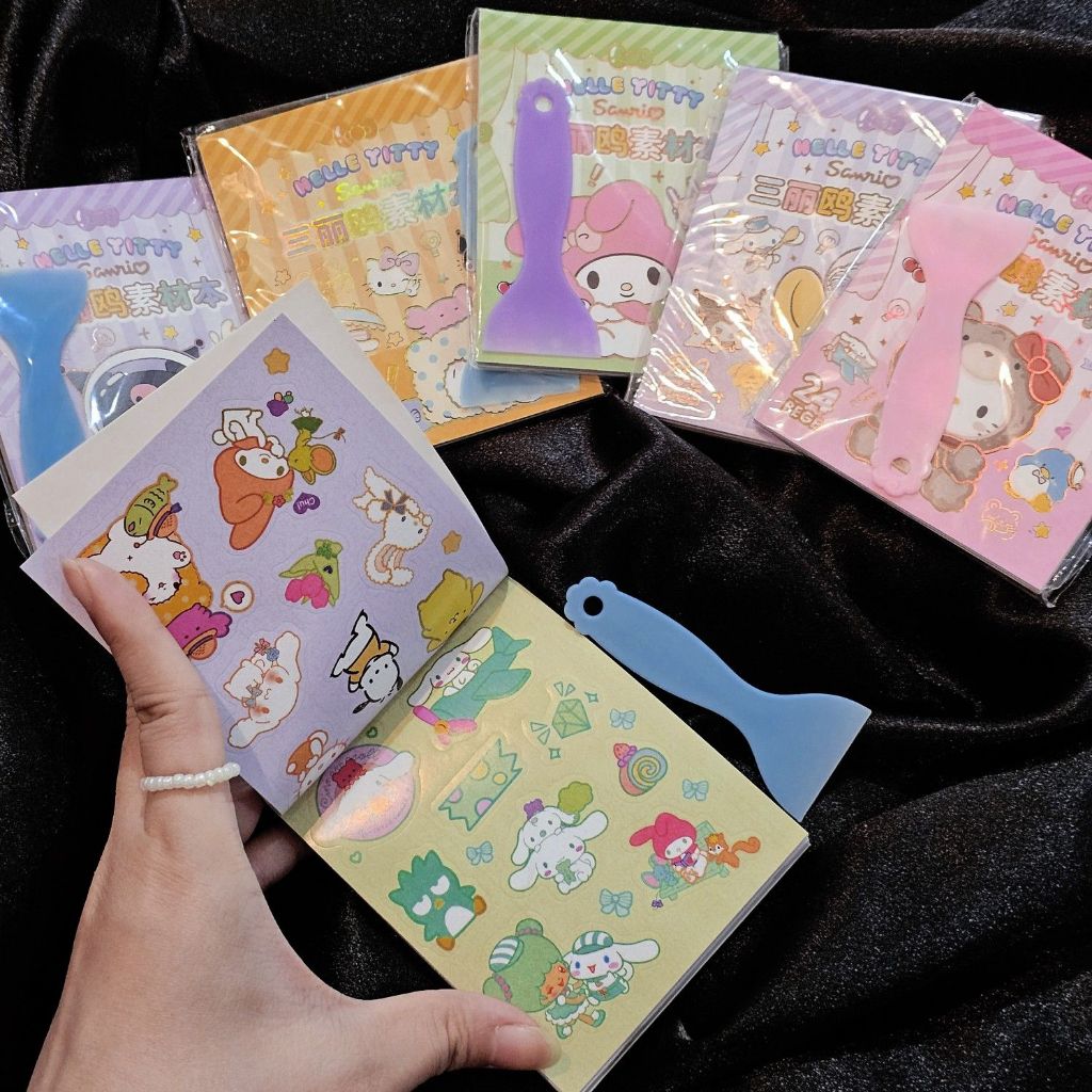 

[ TWE_06 ] BUKU STIKER SANRIO 24 LEMBAR + BONUS SPATULA