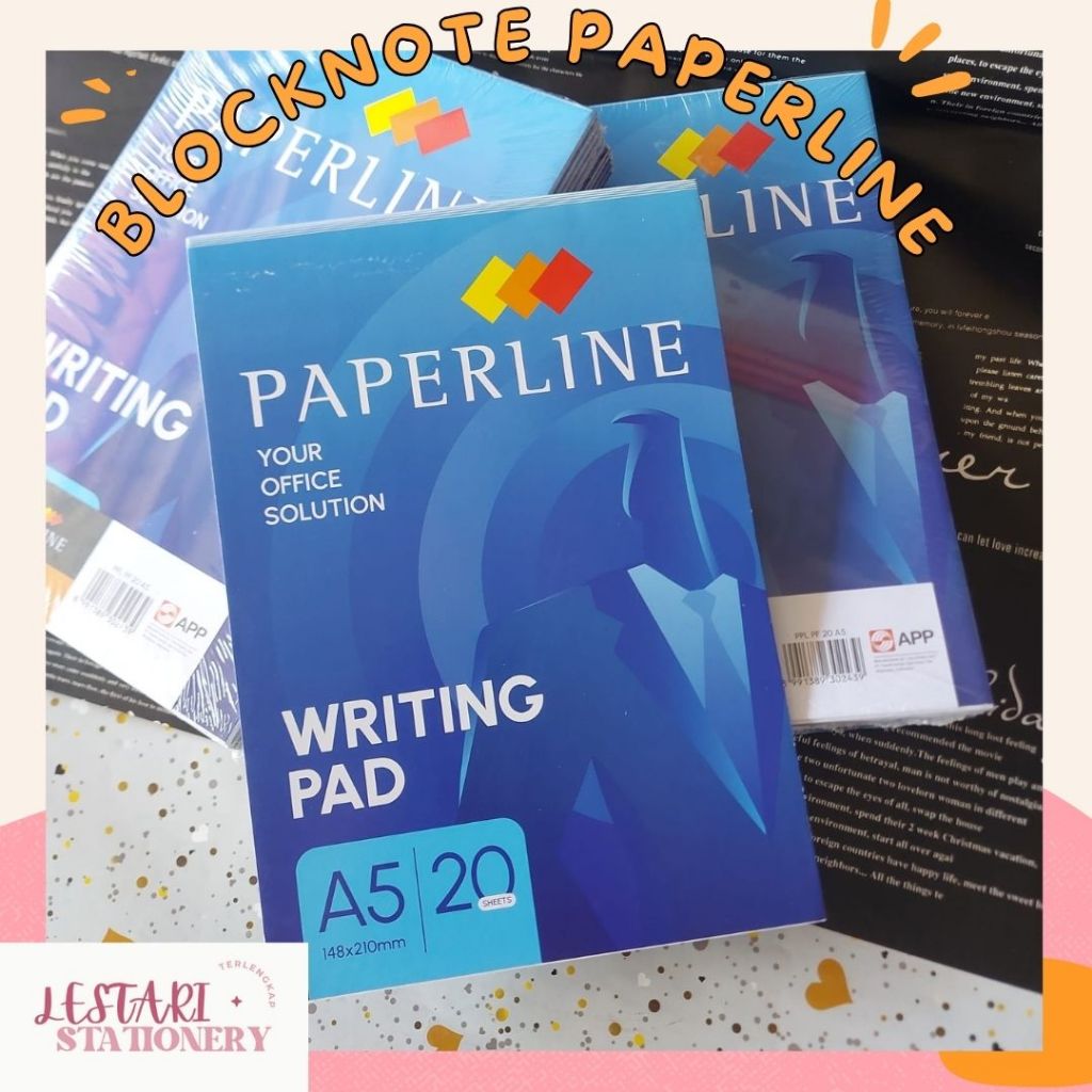 

( 1 PAK ) Blocknote Paperline A5 isi 20 lembar | Writing Pad | Buku Seminar | Bloknote Seminar | Buku Seminar | Buku catatan Pelatihan
