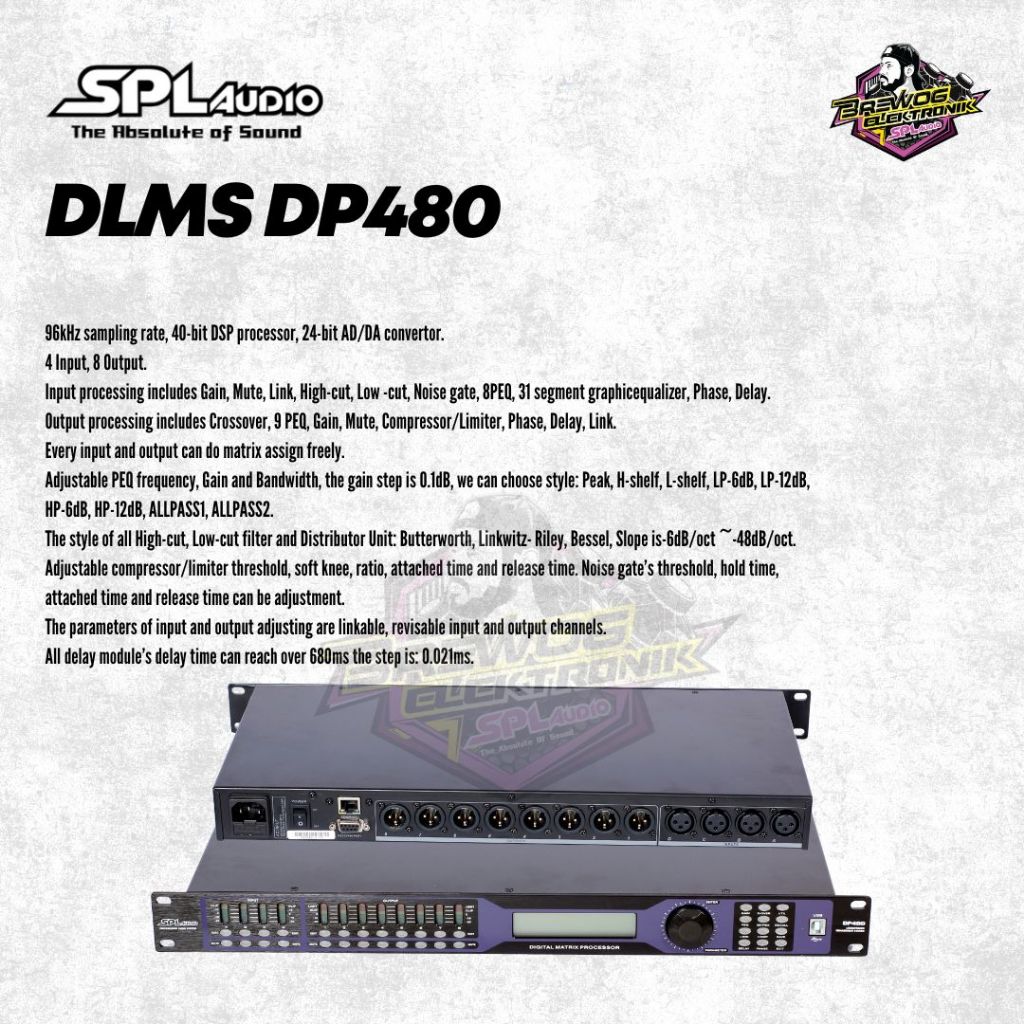 ORIGINAL PRODUK BREWOG SPL AUDIO DLMS DP480