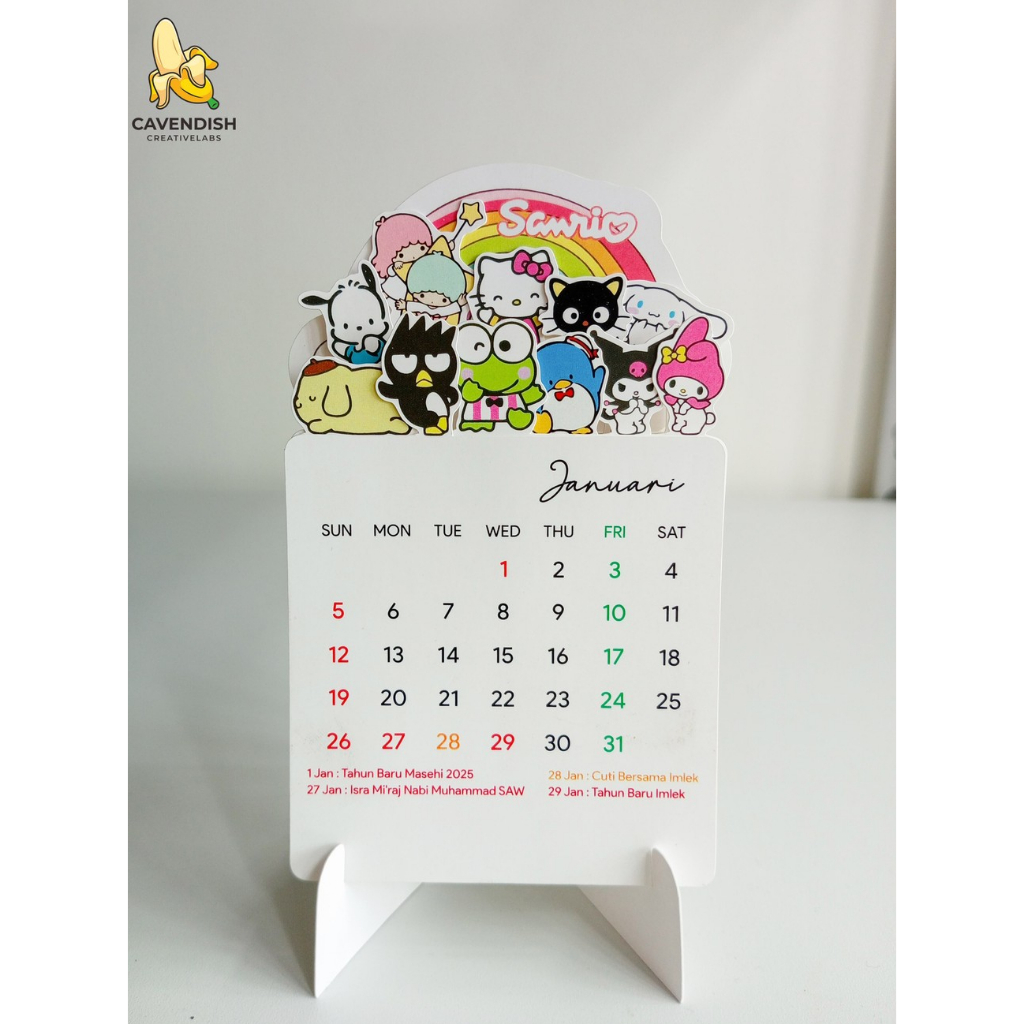 

KALENDER 2025 SANRIO | DESK CALENDAR / WALL CALENDAR | Design by Cavendish Creative