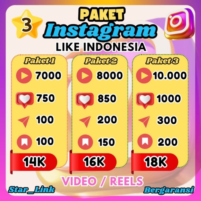 IG Like Indonesia Paket View Like indo Save Share
