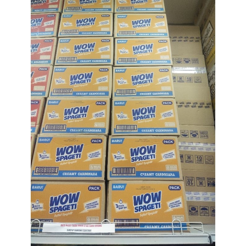 

spaghetti wow karbonara dan bolognese 1 dus isi 40 pcs