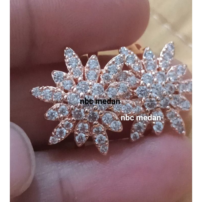 Cincin bintang laut replika berlian medan, garanti tidak berkarat, bisa dipakai harian