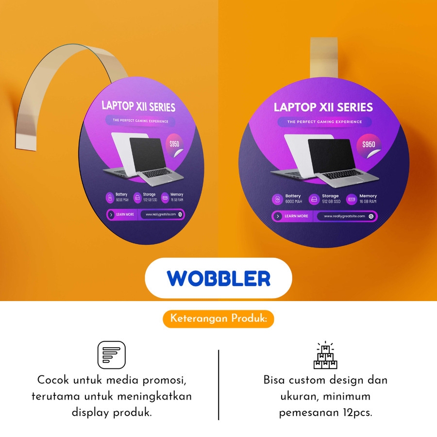 Cetak Wobbler Mika Bentuk | Wobbler Display