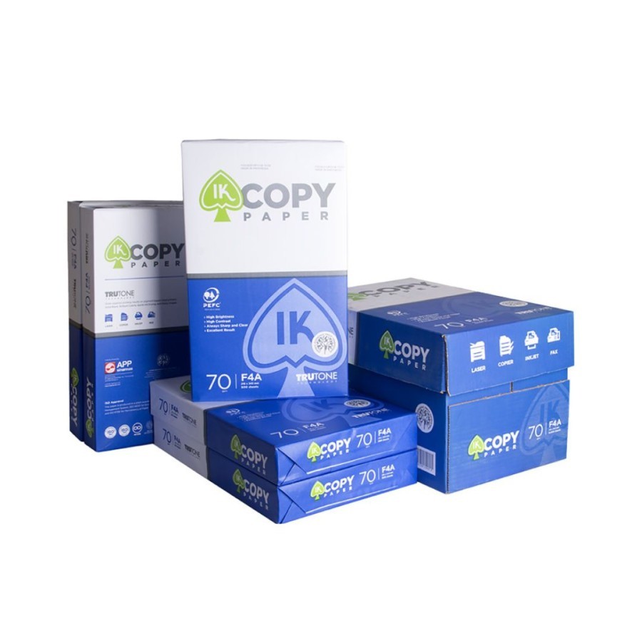 

IK Copy Paper A4 F4 70 Gsm 500 Lembar Original (1 RIM) / IK Kertas Print Copy A4 F4 HVS Folio 70 Gram 500 Sheet Per Rim