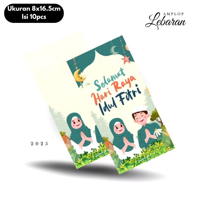 

Amplop Lebaran Premium 2025 Tanpa Dilipat Ukuran Besar 8x16.5cm Isi 10pcs Kertas Tebal 100gsm - Motif Eksklusif Lebaran 2025