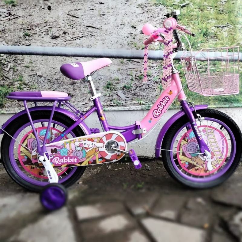 Sepeda anak perempuan CTB BNB Rabbit 16/18 inchi sepeda mini sepeda keranjang
