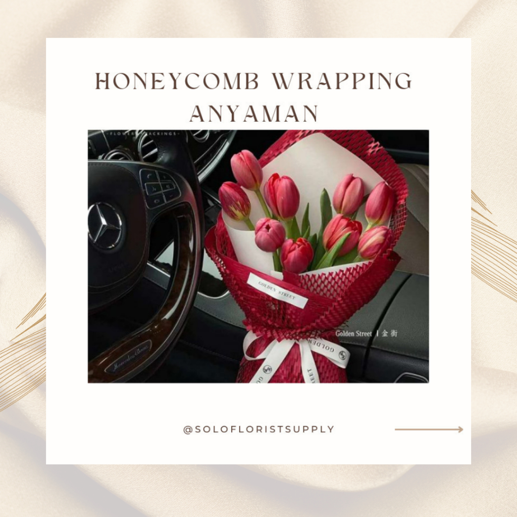 

HONEYCOMB WRAPPING ANYAMAN ART MESH PAPER WRAPPING PAPER /KERTAS PEMBUNGKUS BUNGA KERAJINAN TANGAN