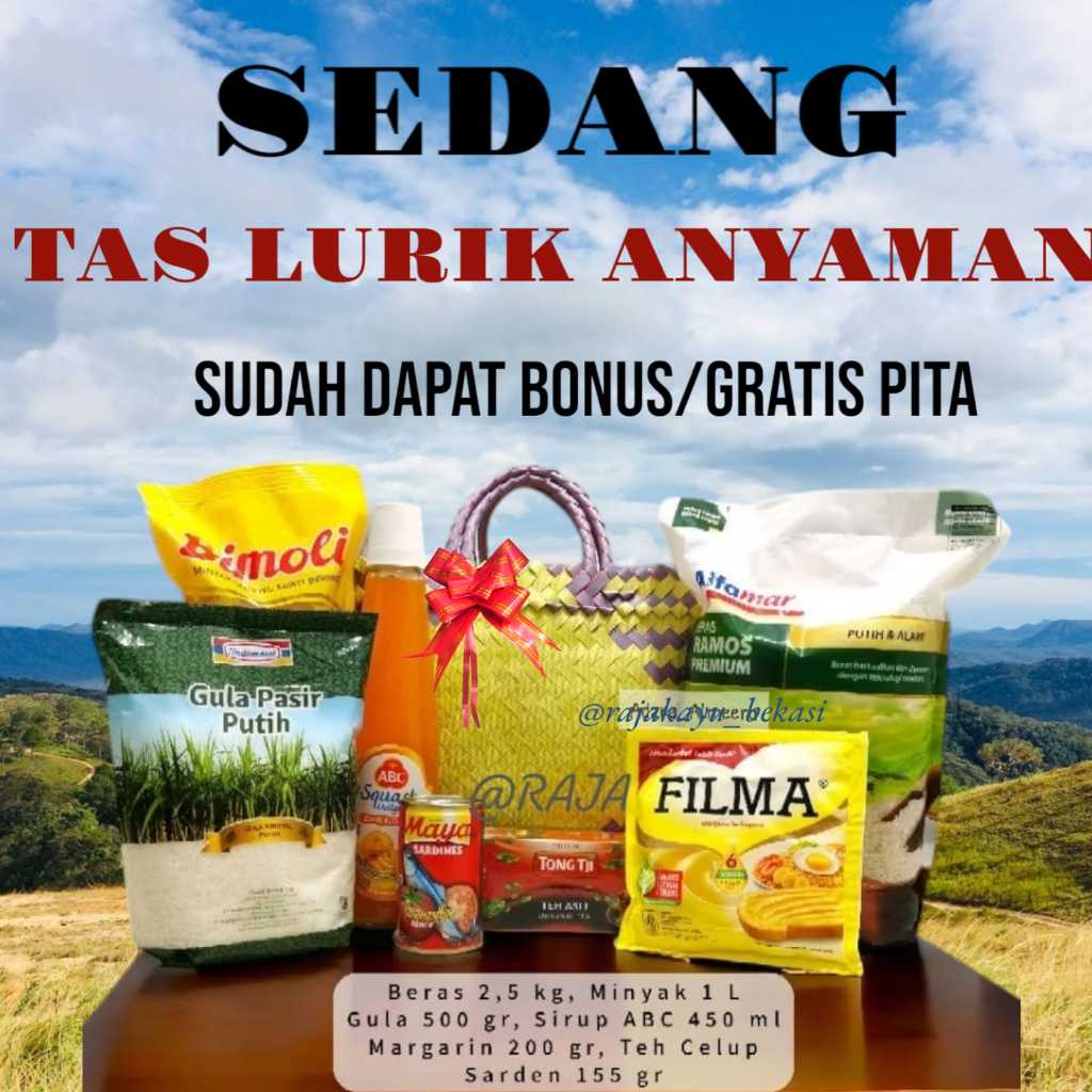 TAS LURIK ANYAMAN SEDANG FREE PITA