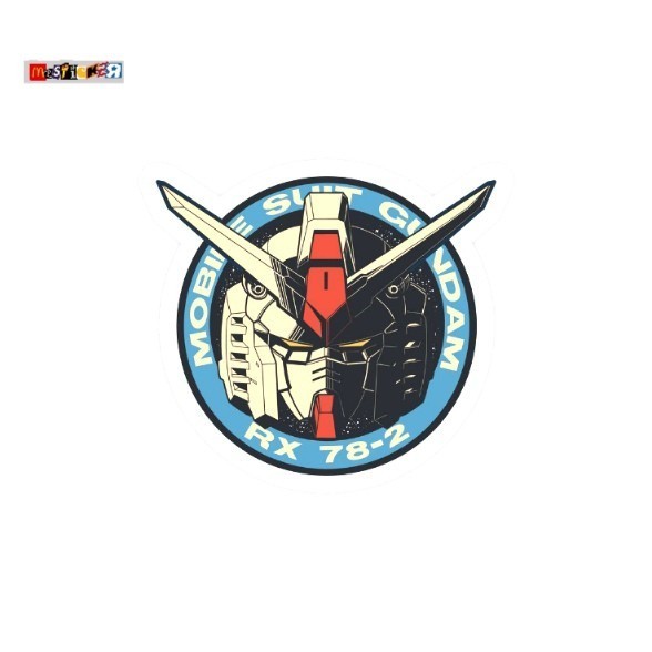 

sticker mobile suit gundam rx 78-2 graphic logo diecut stiker