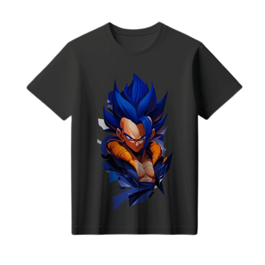 baju bergambar gogeta blue kualitas premium