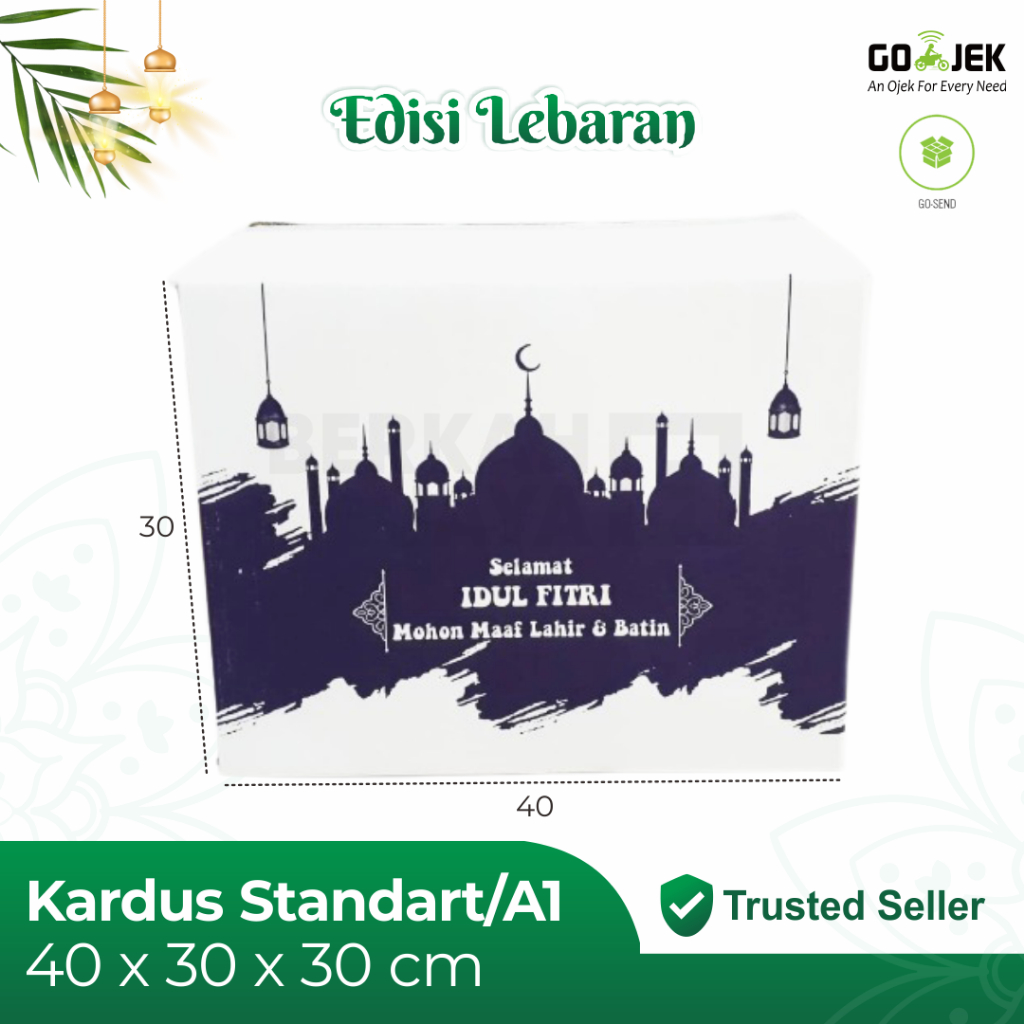 

Kardus Lebaran Putih/Box Parcel/Idul Fitri /Sembako - 40 x 30 x 30 cm