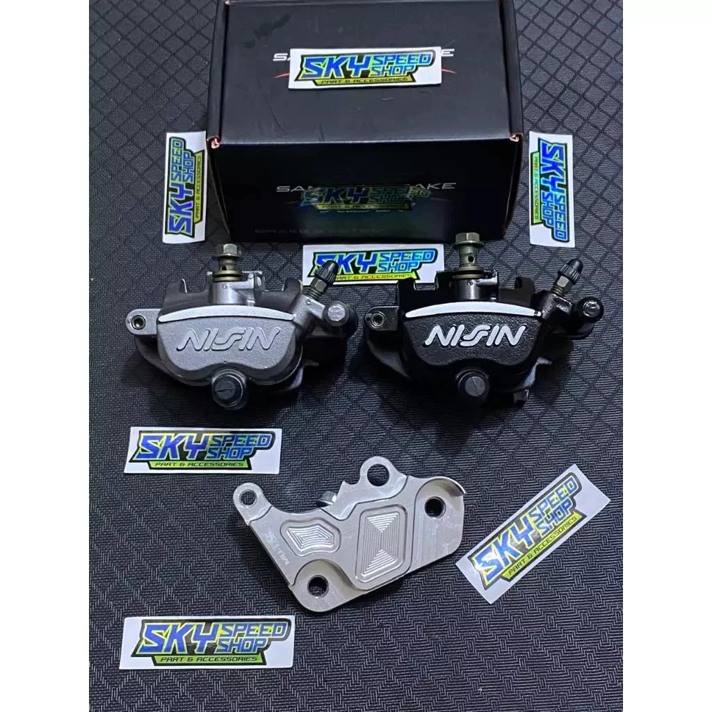 NMAX OLD/NEW  KALIPER CAKRAM DEPAN SB + BREKET 2 PISTON UK 260MM Motor NMAX JK RACING