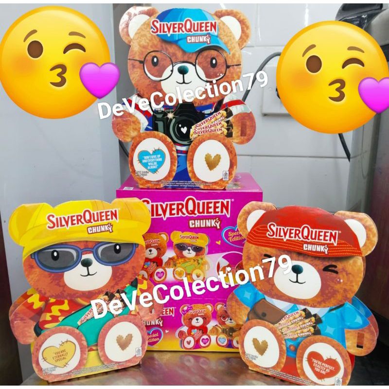 

Coklat Silverqueen Chunky bar TEDDY BEAR edition per pack isi 3pcs @30gr