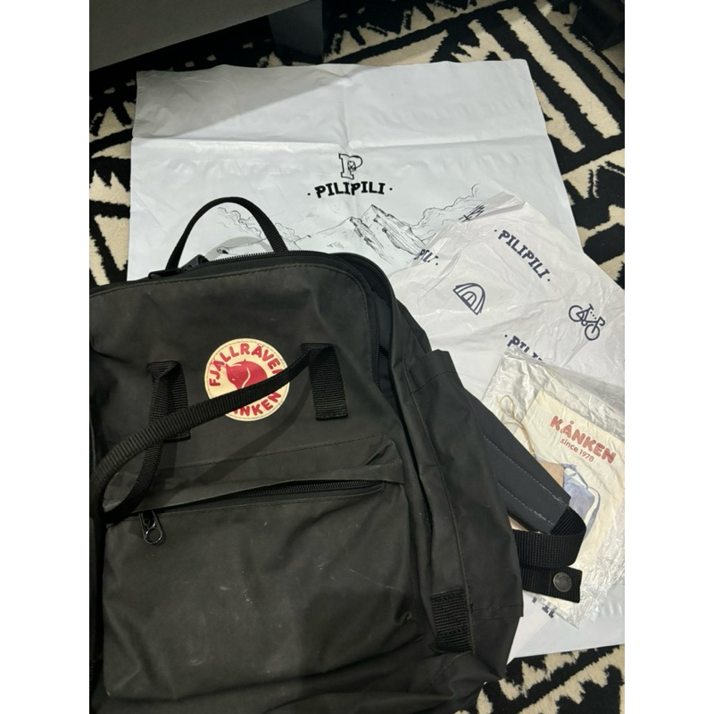 Fjallraven Kanken Classic Black Preloved Authentic Original Ransel backpack Tas Sekolah kuliah