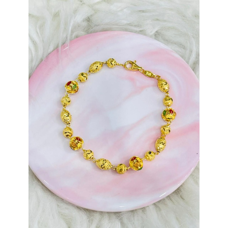 gelang bola kerawang dubai terbaru emas asli kadar 700