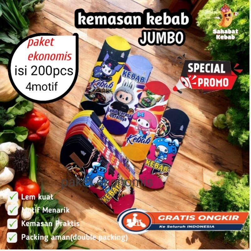 

Kemasan Kebab MURAH | Bungkus Kebab | Kertas Kebab / box kebab motif kartun labubu isi 100 pcs ukuran 24x9 cm