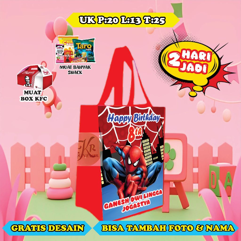 

Tas Ulang Tahun Potrait/Tas Ulang Tahun Costum/Tas Ulang Tahun Promo/Tas Ulang Tahun Murah/Goodie Bag Potrait