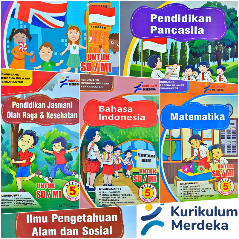 BUKU LKS SD KELAS 5 SEMESTER 2 2024-2025 KURIKULUM MERDEKA KURMER | PUTRA ANGKASA | MATEMATIKA BAHAS