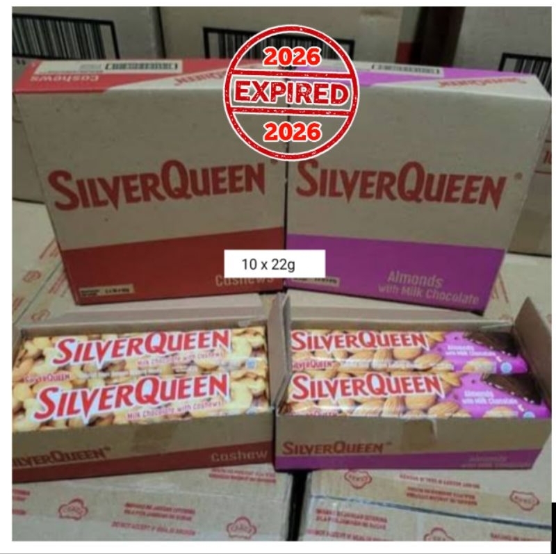 

Silverqueen 22gr almond & cashews 1 box ( isi 10pcs )
