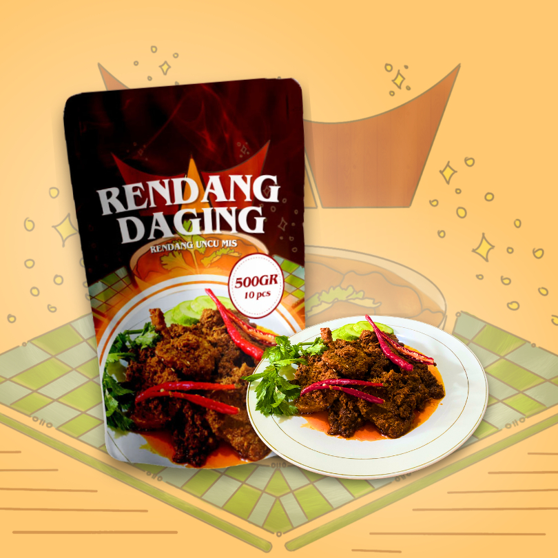 

RENDANG UNCU MIS - RENDANG DAGING SAPI 500gr ASLI MINANG (FREE TESTER DENDENG)