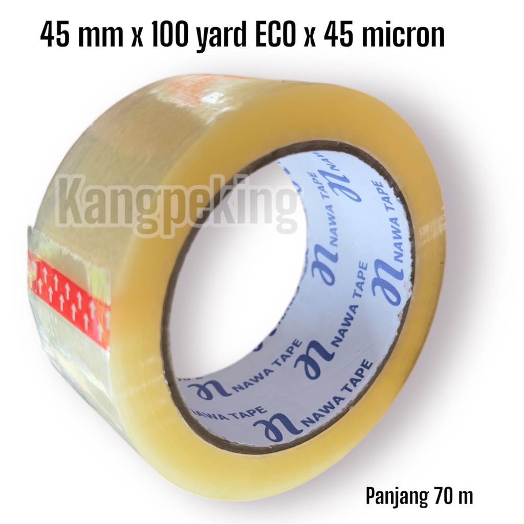 

TERMURAH LAKBAN BENING COKLAT 45 MM X 100 YARD X 45 MICRON ECO