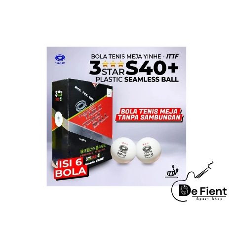 YINHE Bola Pingpong Tenis Meja Yinhe S40+ 3 Star Seamless Tanpa Sambungan Isi 6