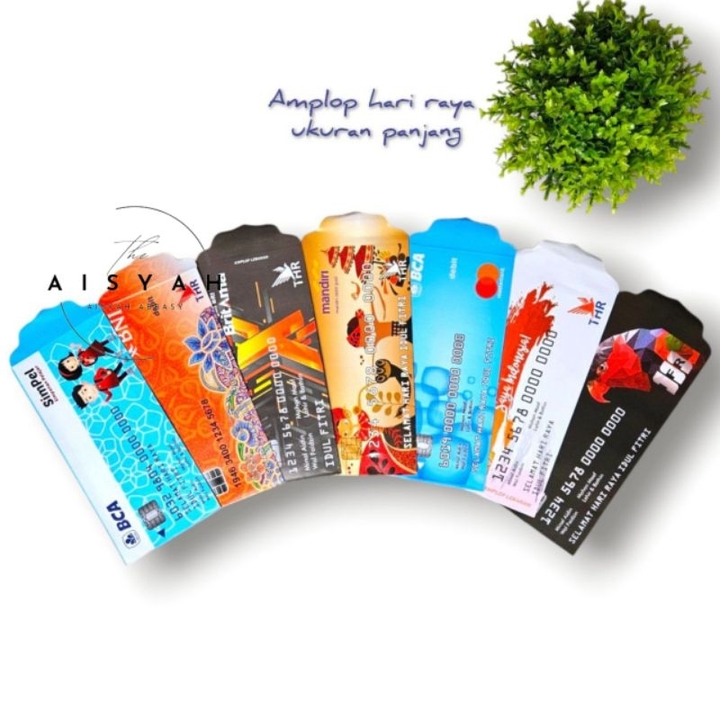 

amplop lebaran ATM size Panjang 50 Lembar Mix 5 Gambar sesuai photo
