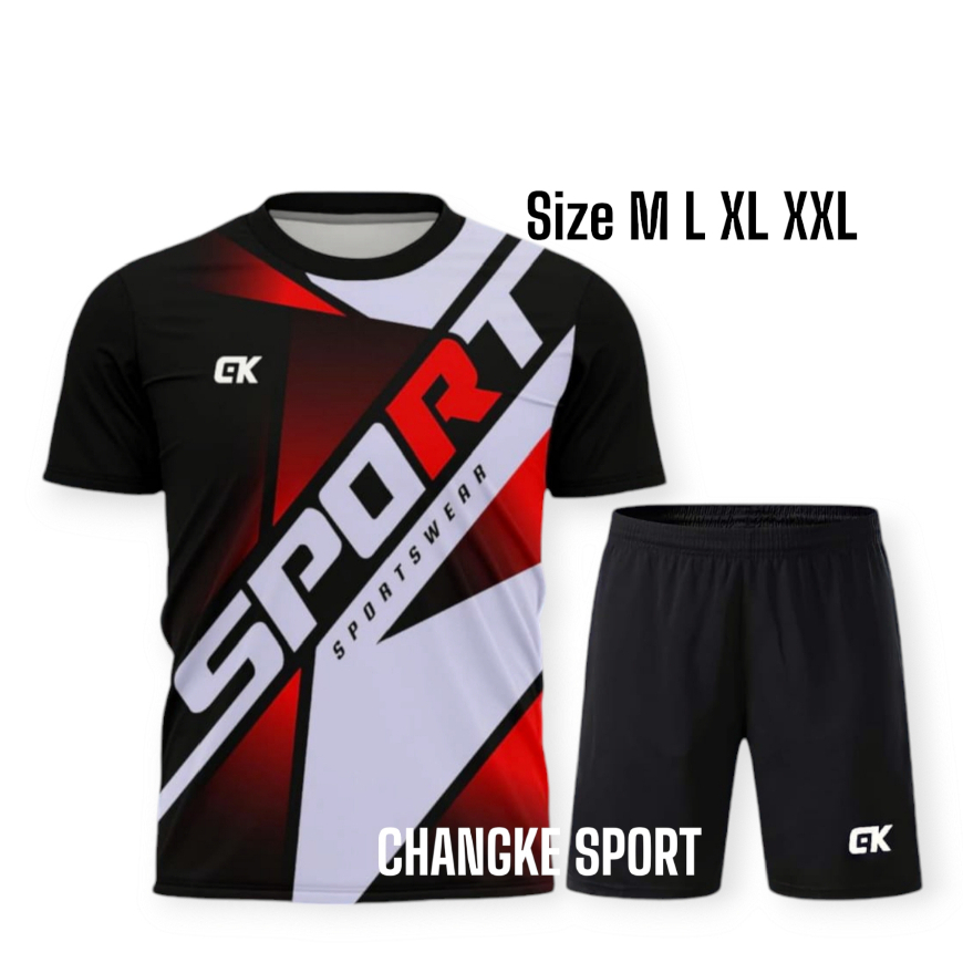 SETELAN KAOS OLAHRAGA BADMINTON UNISEX PRIA & WANITA//BAJU BADMINTON TENIS VOLLY JOGGING SENAM Dll D