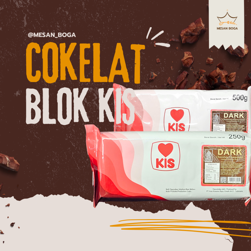 

Coklat Batang KIS / Chocolate Block KIS / Coklat Blok KIS - 250 GR / 500 GR