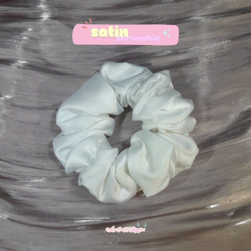 [𝐞𝐧𝐭𝐡𝐮𝐬𝐢𝐚𝐬𝐭𝐢𝐜𝐛𝐲𝐳𝐞𝐚] scrunchie satin velvet | ikat rambut satin | ikat rambut