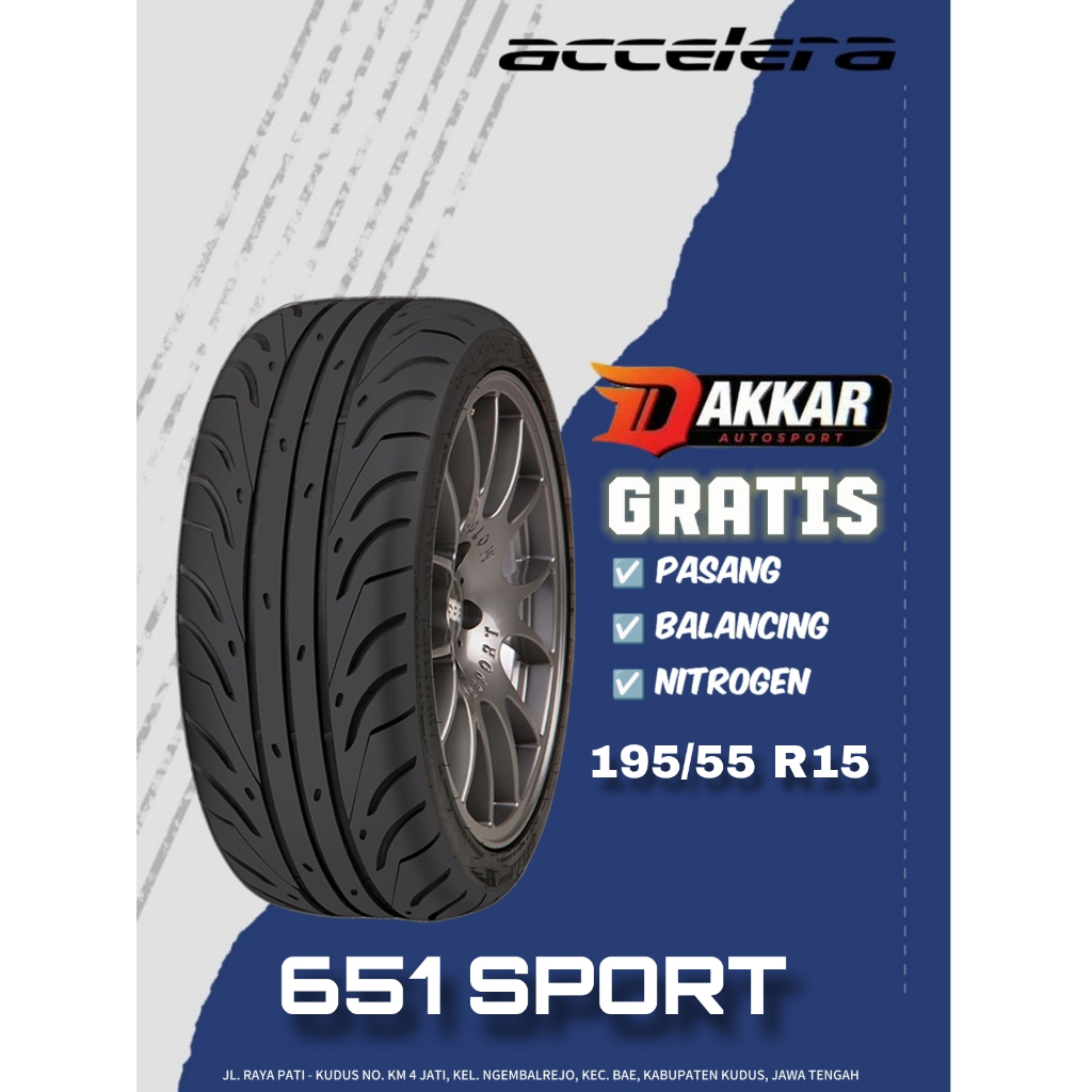 ban mobil semislick 195/55 R15 accelera 651 sport