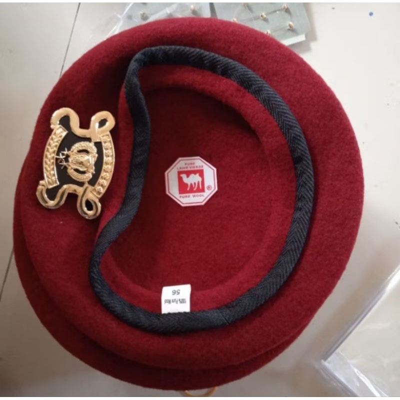 baret reskrim l baret camel reskrim + emblem l baret camel merah reskrim