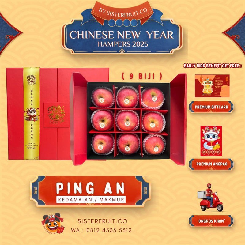 

hampers imlek apel chinese new year ready makassar lgsg kirim