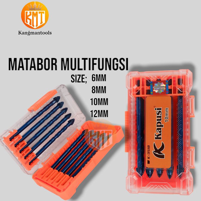 Kapusi Mata Bor Multifungsi Warna Biru Ukuran6mm/8mm/10mm/12mm Per 10 pcs K-3516/K-3517/K-3518/K-351