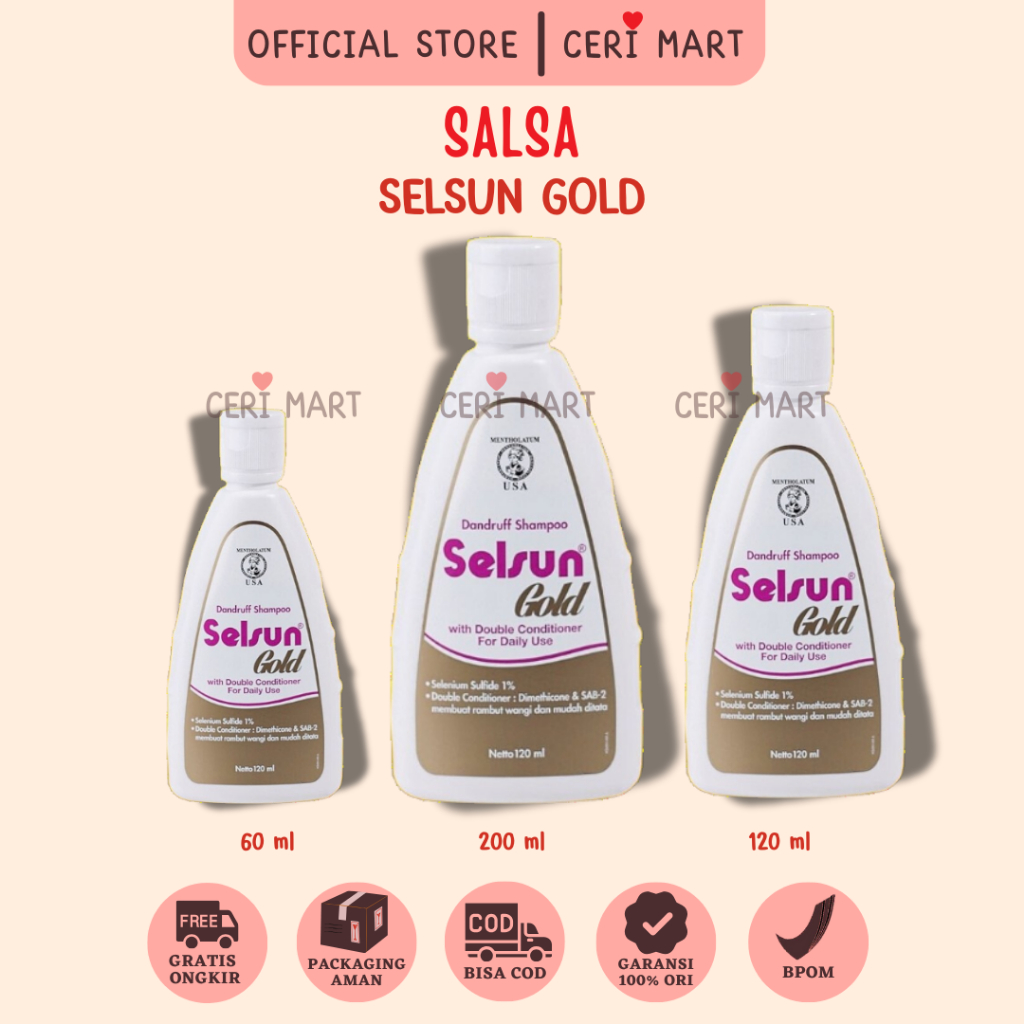 SELSUN Shampoo Gold – Sampo Anti Ketombe BPOM