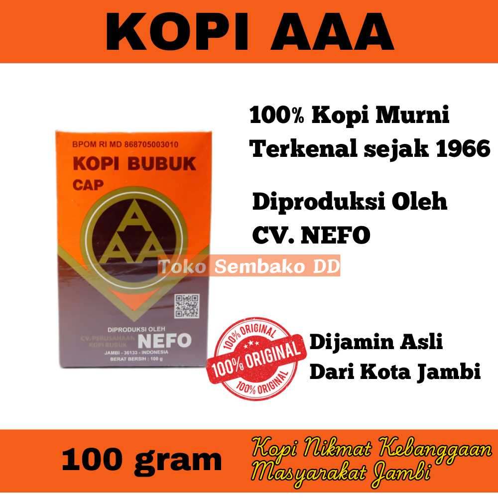 

Kopi Hitam AAA 100gram Asli Kota Jambi Stock Baru (Exp 12-2025)